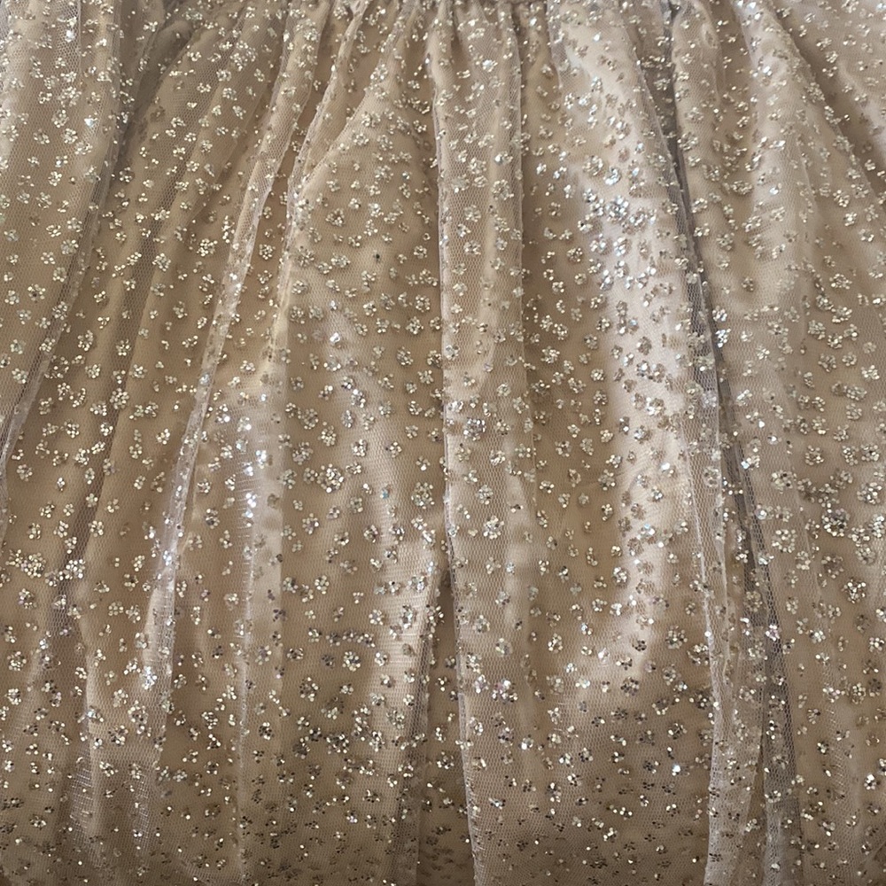 Gold Shimmer High Slit Maxi Dress - Picture 6 of 6